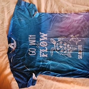 Athletic Blue and Purple Sealife Short Sleeve T-Shirt